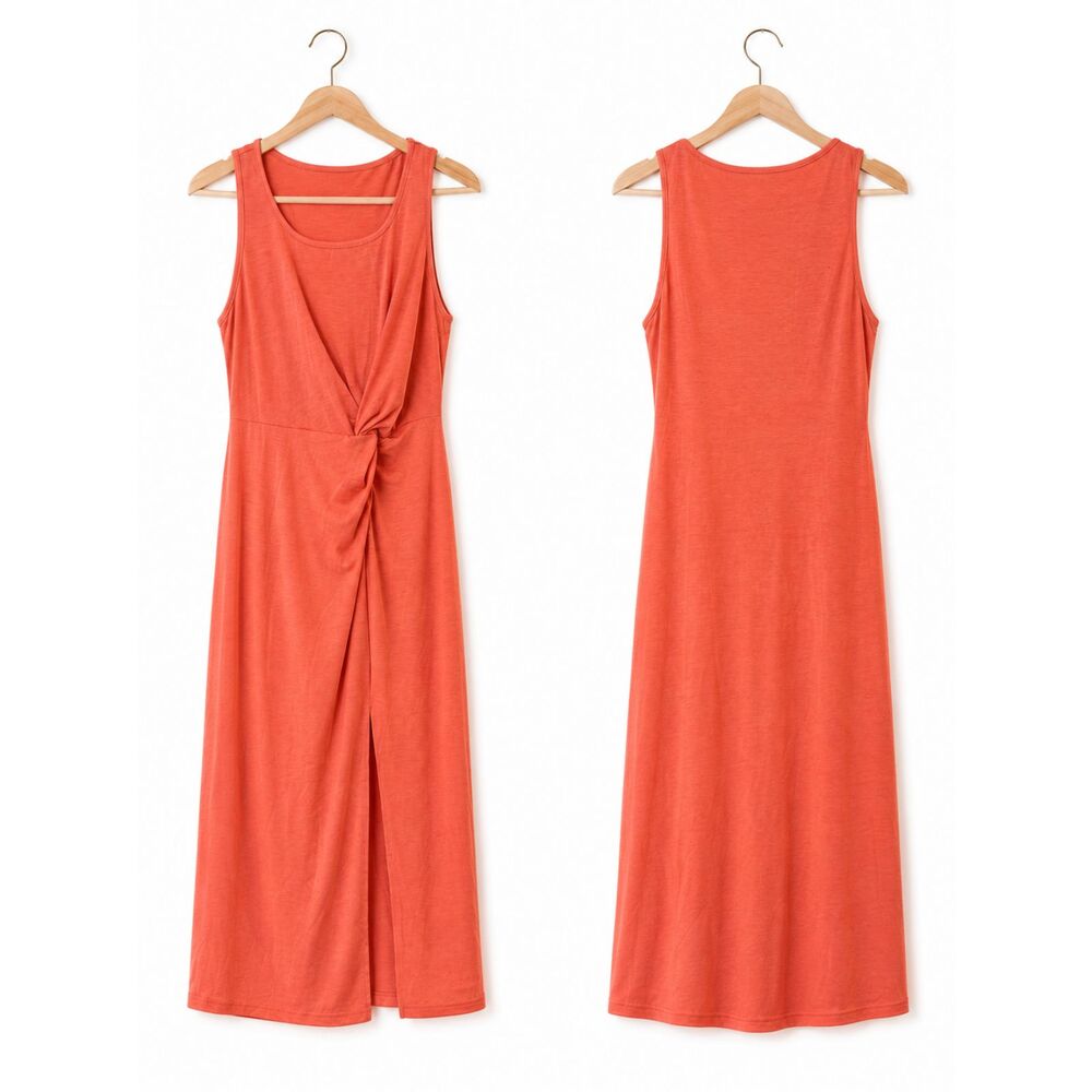 NWT Cupshe Coral Twist Front Cover-Up Dress Size Medium Beach Swim Cover-Up
